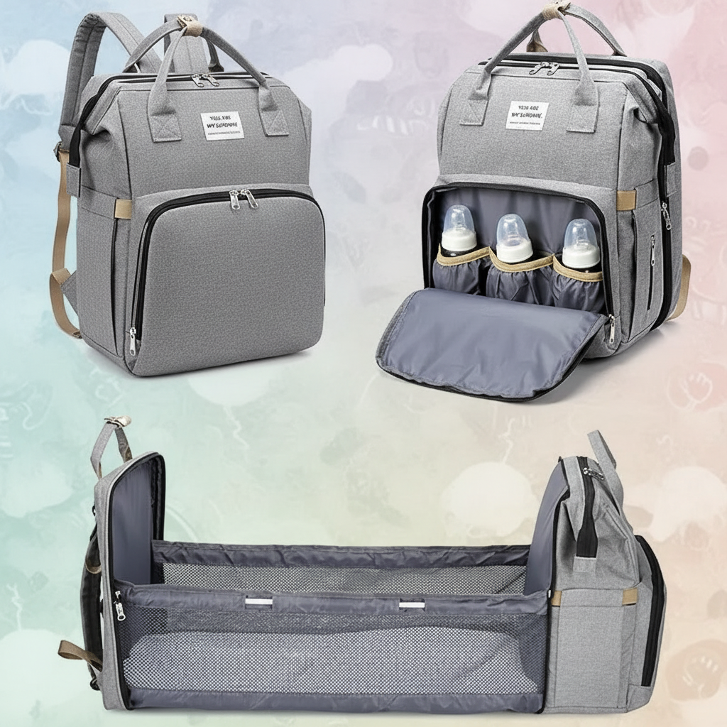 Pañalera con cambiador portátil